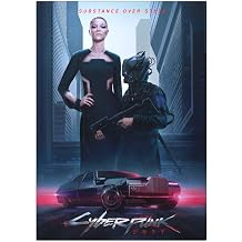 Displate Official Cyberpunk 2077 Metal Poster Magnetic Mounting Included Licensed Artwork Modern Wall Decor Art Styles Neomilitarism Poster 18.9x26.6 in