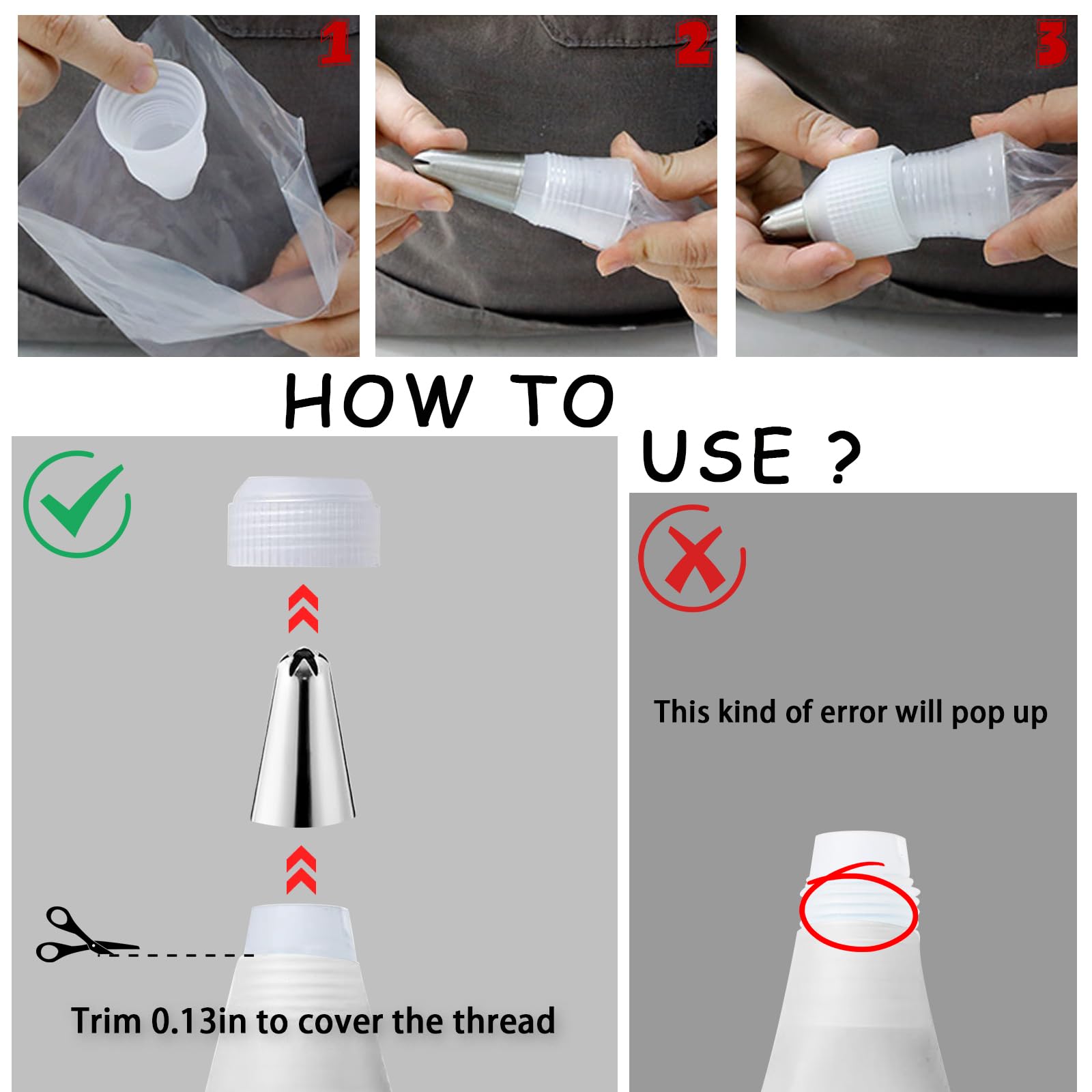 100-Piece Piping Bags & Tips Set – Disposable Icing Bags, 12 Tips, Couplers, Scrapers & More