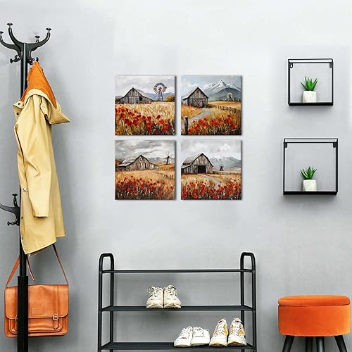 Miniatura 131 de Decoración rústica de cabaña, arte de pared de oso de vida silvestre, bosque, guardería, águila, lobo, alce, ciervo, imágenes para sala de estar,