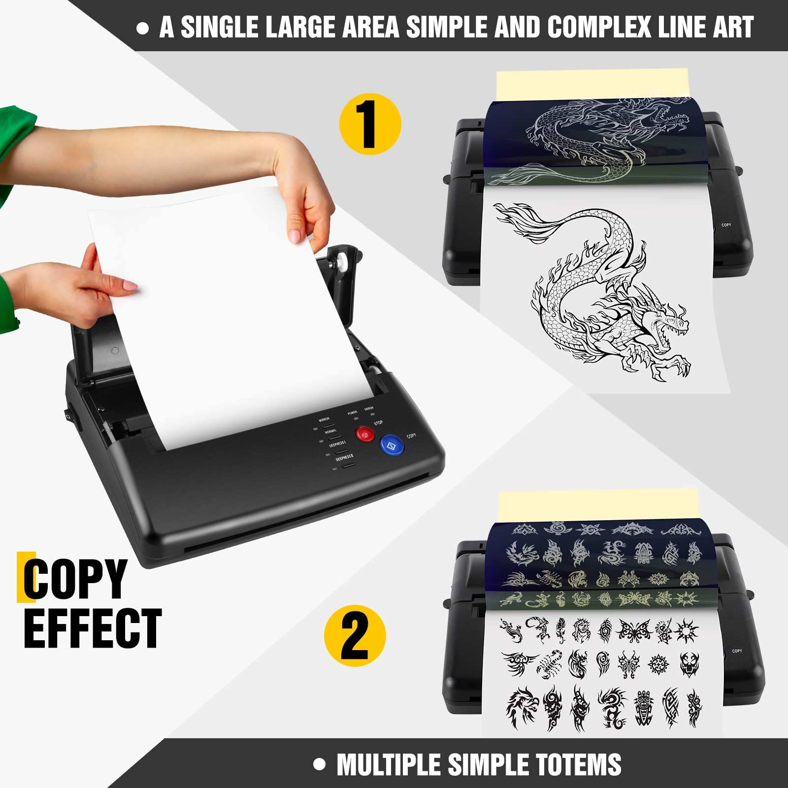Tattoo Transfer Stencil Machine Copier Printer with 20pcs Free Tattoo Stencil Transfer Paper Tattoo Transfer Stencil Machine