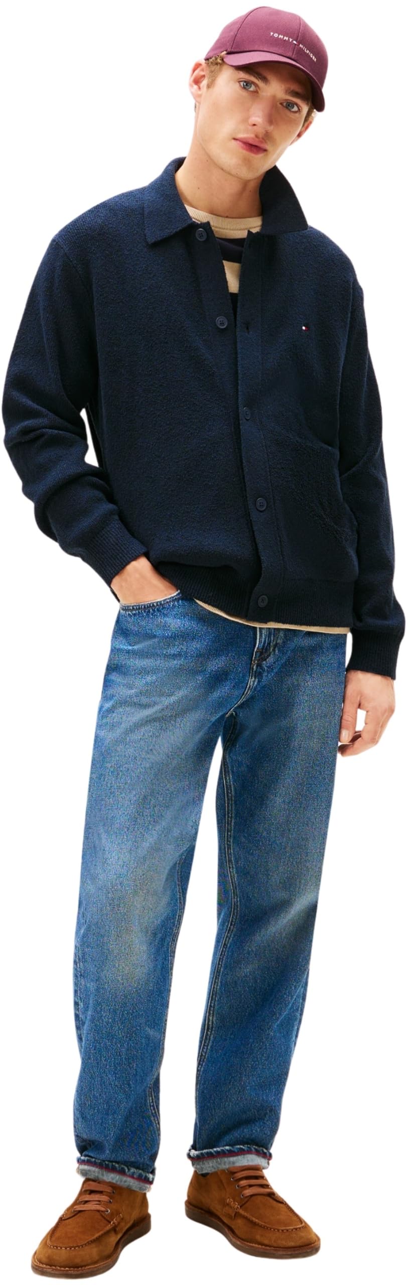 Tommy Hilfiger Suéter cárdigan Textured Polo Hombre