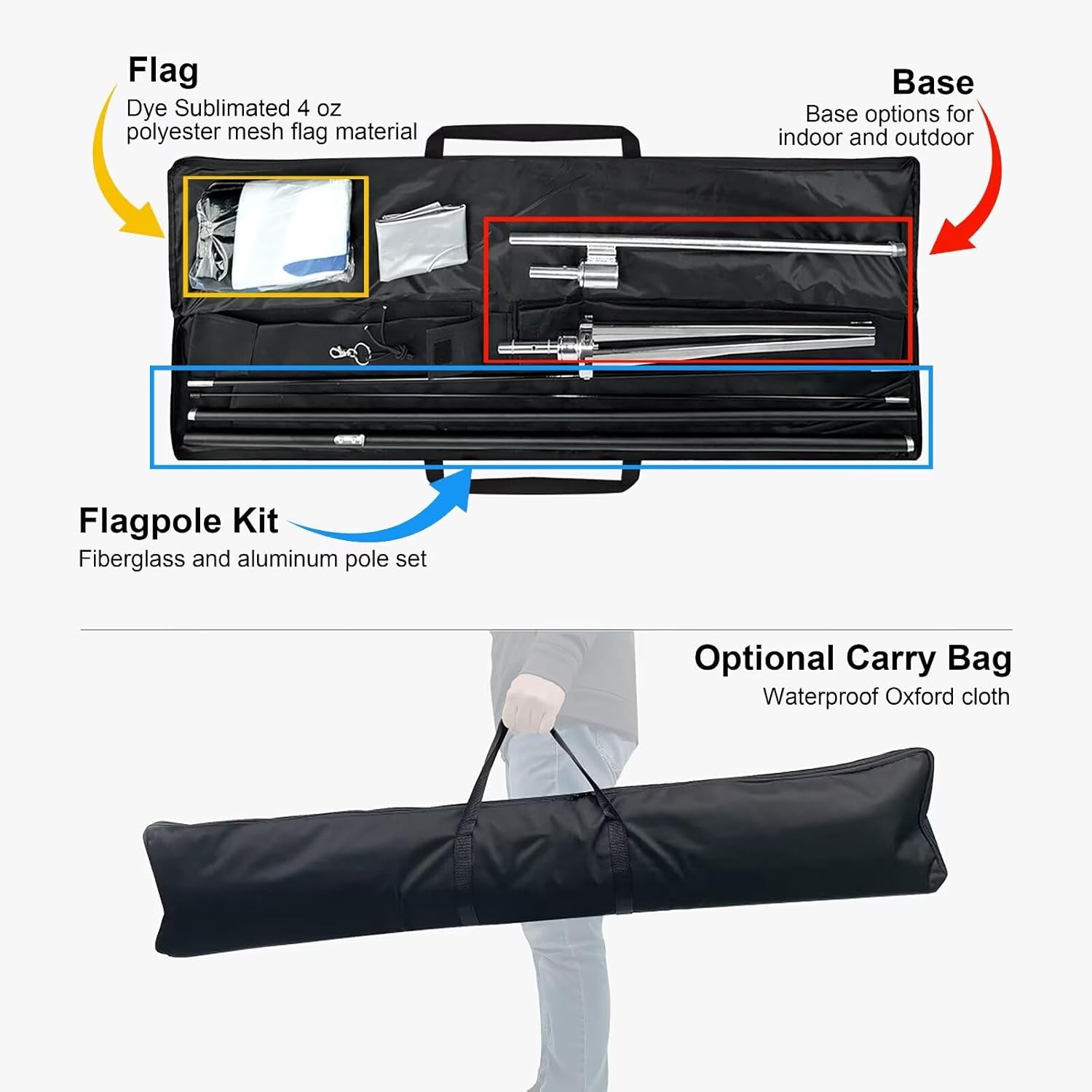 Custom Teardrop Flag – 13Ft Personalized Flag with Logo, Text or Photo, Single-Sided Print with Mirror Back, Weatherproof Polyester, Made in USA (Pole & Base Optional)