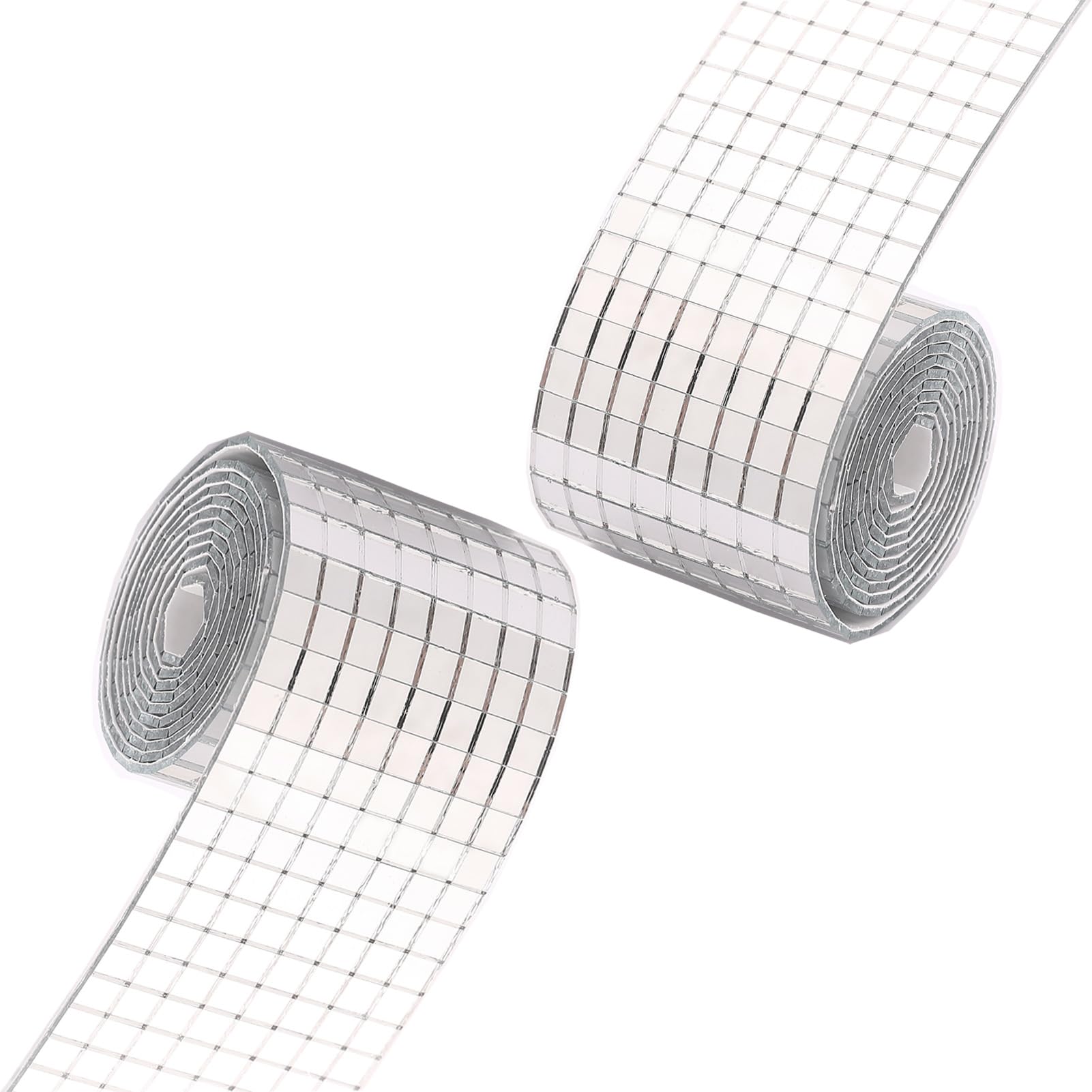 6400 Stück Spiegel-Mosaik 5x5mm - 4 Rollen Selbstklebend - Für Bad & DIY Dekoration