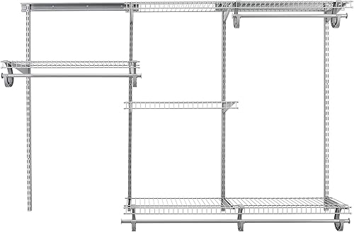 Miniatura 8 de ClosetMaid ShelfTrack - Sistema organizador de armario de alambre ajustable de 4 a 6 pies blanco y estante 2087 de 2 pies a 4 pies kit organizador