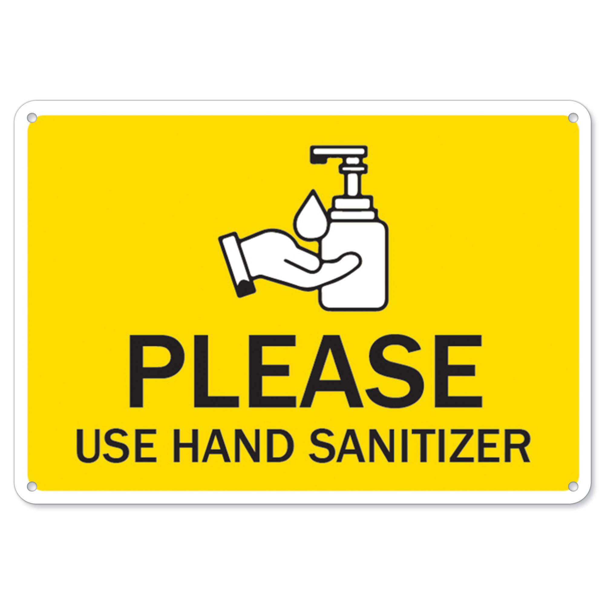 SignMission (COVID-19) - Please Use Sanitizer | Plastic Sign | Protect Your Business, Municipality, Home & Colleagues | Made in The USA, 10