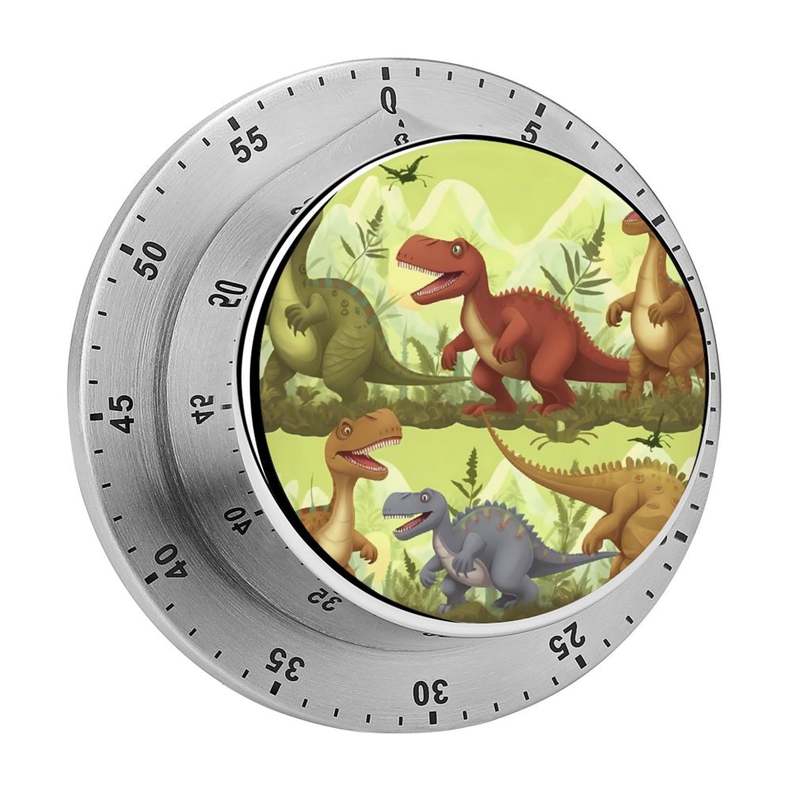 Dinosaurs Kitchen Timer for Cooking,Chef Cooking Timer Clock with Loud Alarm Stainless Steel Countdown Timer No Batteries for Home Baking Cooking