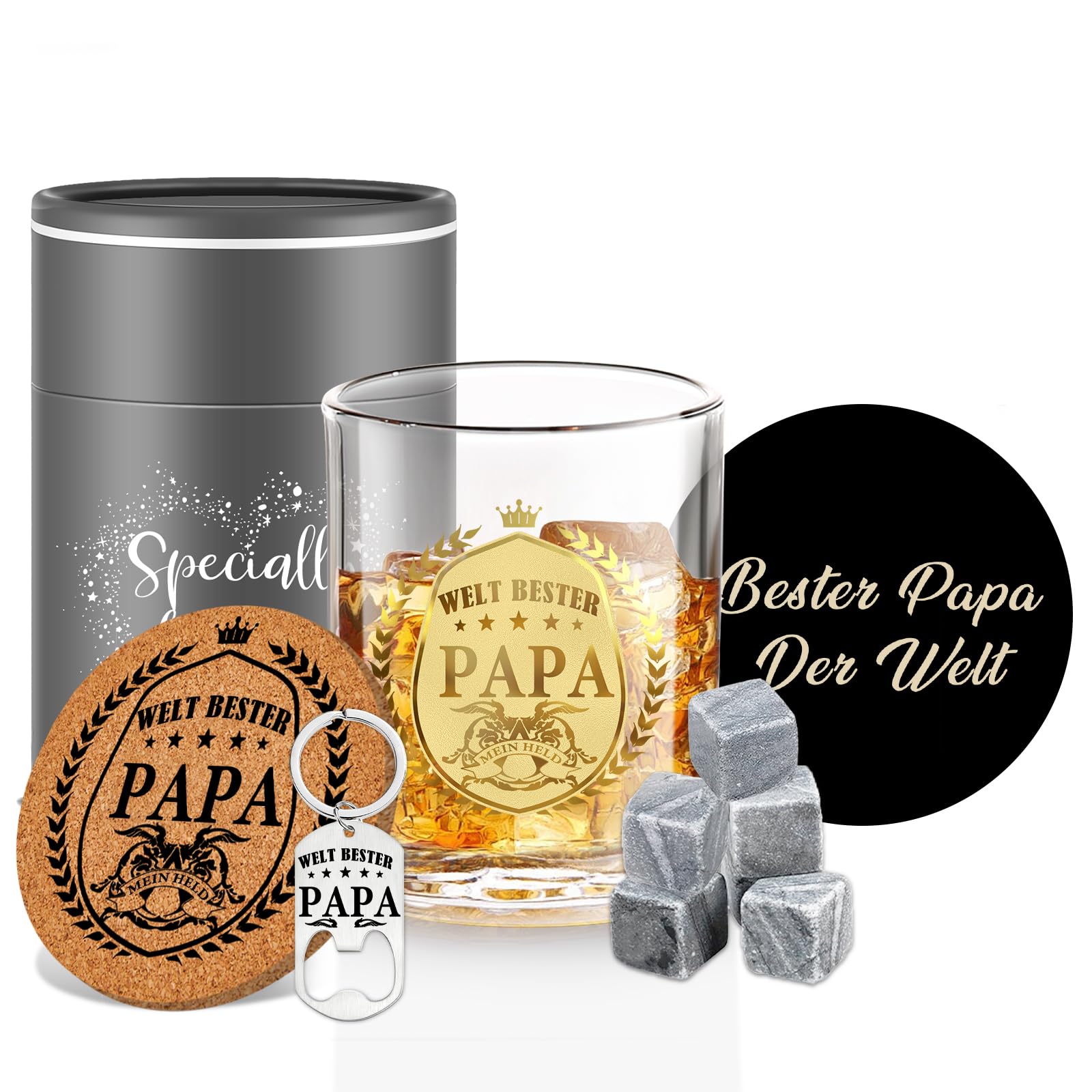 Bicchiere Da Whisky Personalizzato Con Incisione Laser, 330 Ml, Lavabile In Lavastoviglie, Regalo Originale Per Papà O Compleanno Uomo