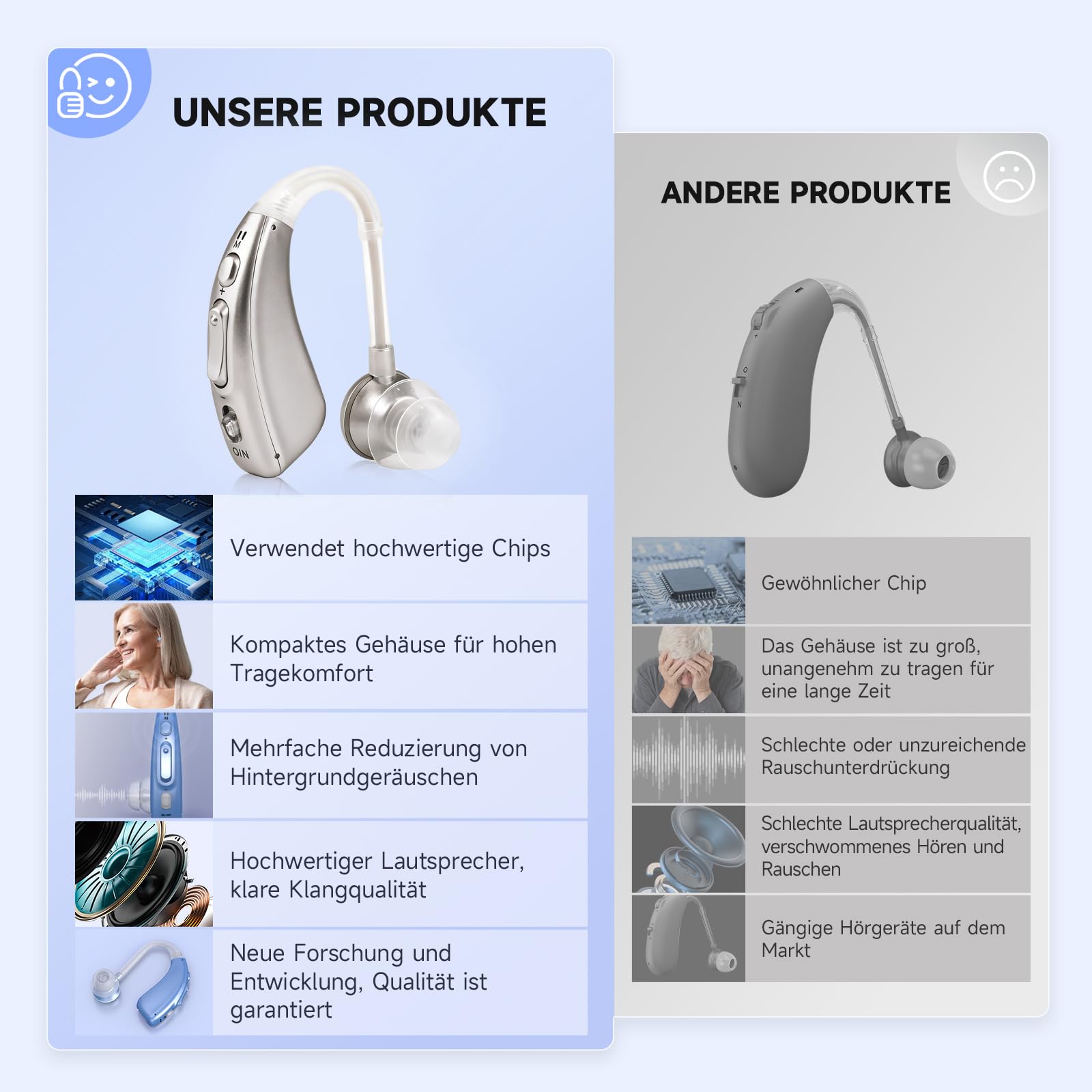 Britzgo-Gerät – digitale Geräuschunterdrückung, 4 Audiomodi, einfache Bedienung, ladbar über USB-C (Silber)