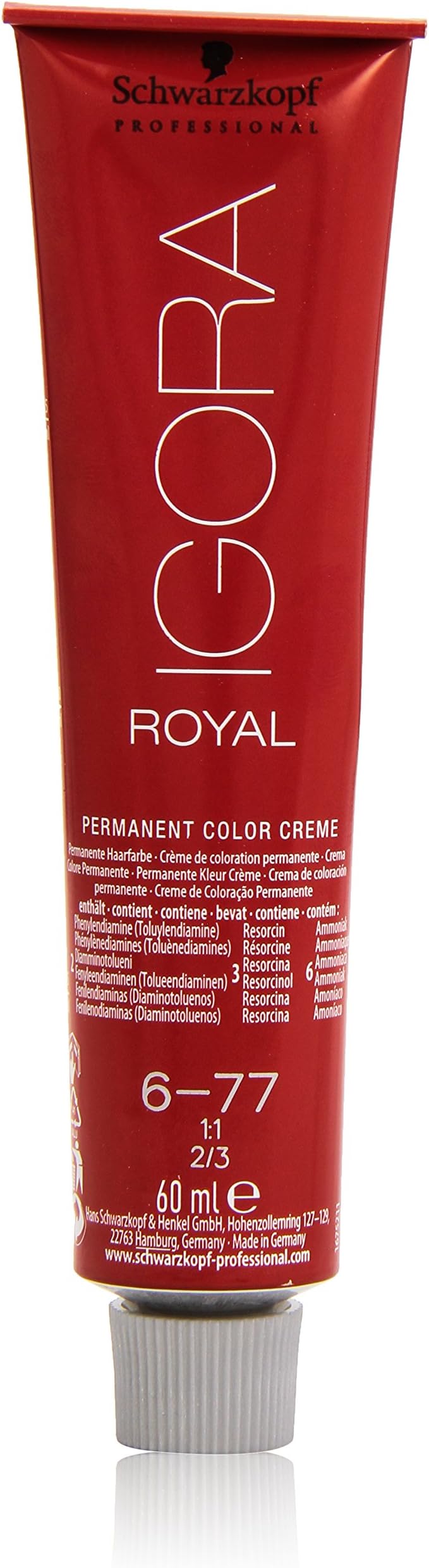 Schwarzkopf Igora Royal, 6-77 Dark Blonde Copper Extra, 60ml