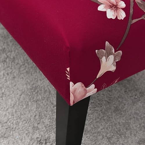 Miniatura 9 de SearchI Juego de 6 fundas para sillas de comedor, fundas para sillas de comedor, fundas elásticas y lavables para banco de comedor, fundas tapizadas