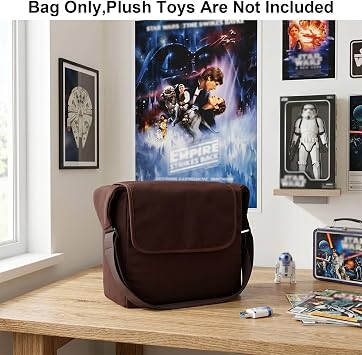 Beautyflier Cosplay Carrying Satchel Bag Compatible with Din Grogu Plush, Stuffed Animal Character Vintage Cartoon Props Shoulder Crossbody Bag for Movie Fans, For Adults (Bag Only)