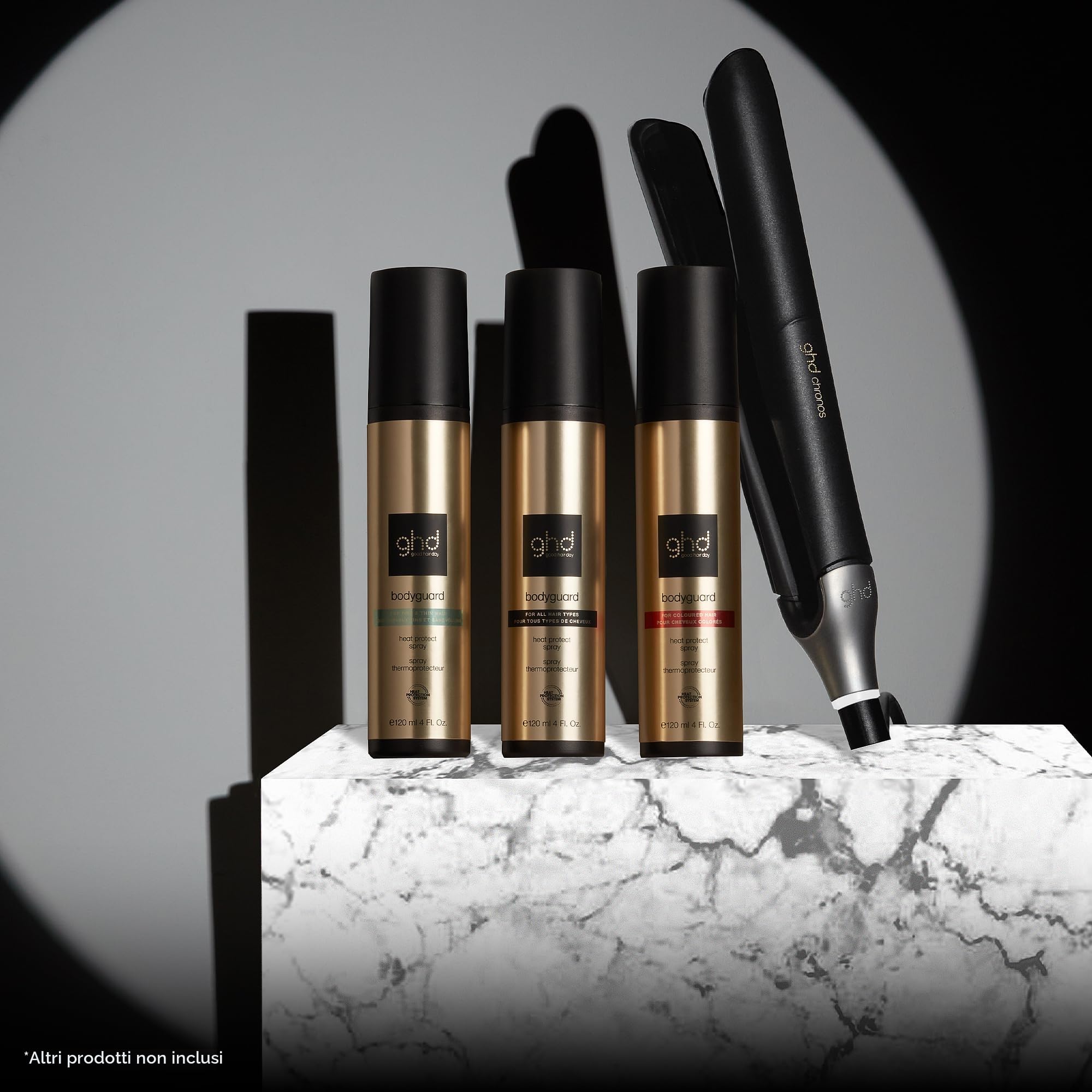 ghd Bodyguard, Spray Termoprotettore per Capelli con Heat Protection System, Protezione Invisibile e Leggera, Previene i Danni da Calore, Per Tutti i Tipi di Capelli, 120 ml