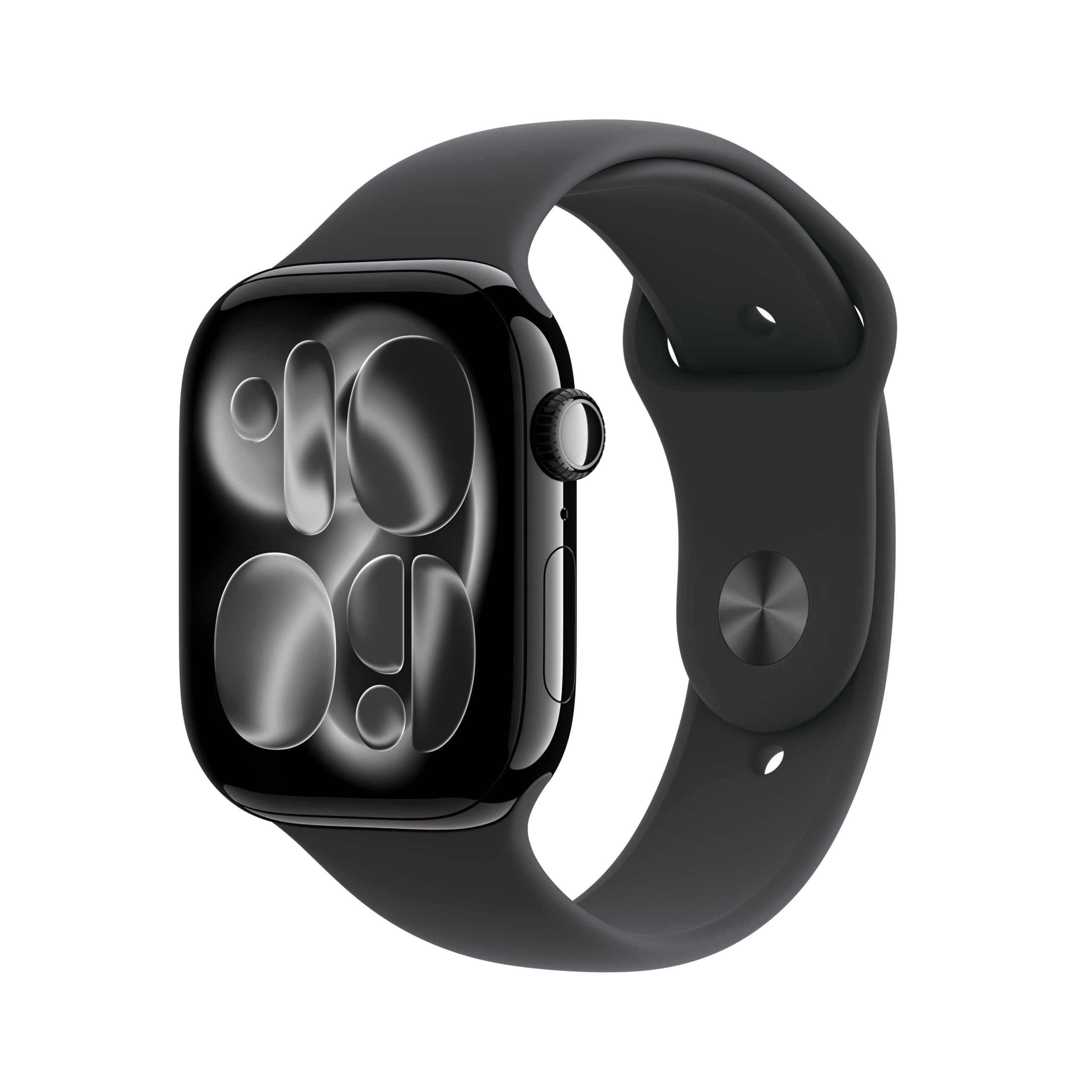 Apple Watch Series 11 [GPS 46mm] Smartwatch with Jet Black Case and Black Sport Band - M/L. Sleep Score, Fitness Tracker, Health Monitoring, Always-On Display, Water-Resistant