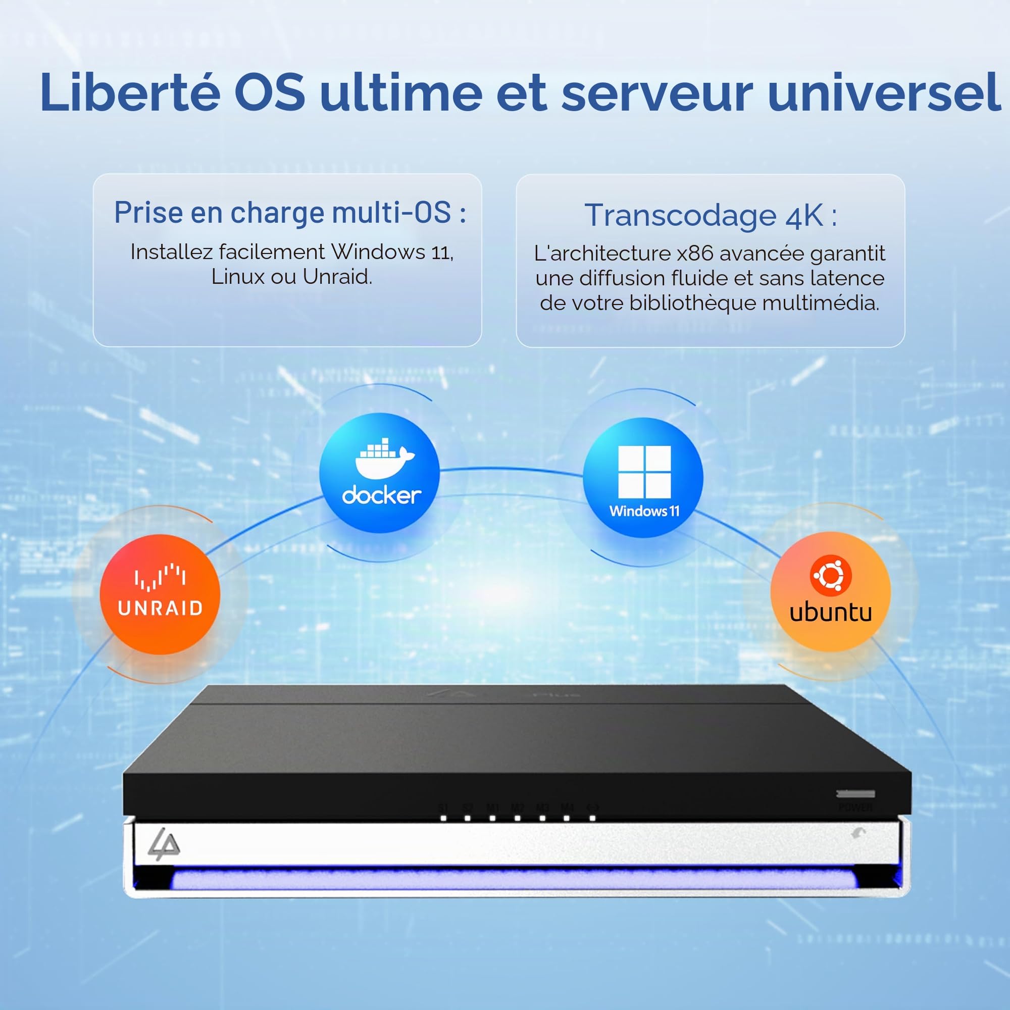 LincStation N1 Serveur NAS 6 Baies, 16 Go de RAM, 128 Go eMMC, 2 Baies x SATA HDD + 4 Baies x M.2 NVMe SSD, Intel Celeron Quad-Core, HDMI 4K, 2 Ans de Garantie, Stockage en Réseau (sans Disque)