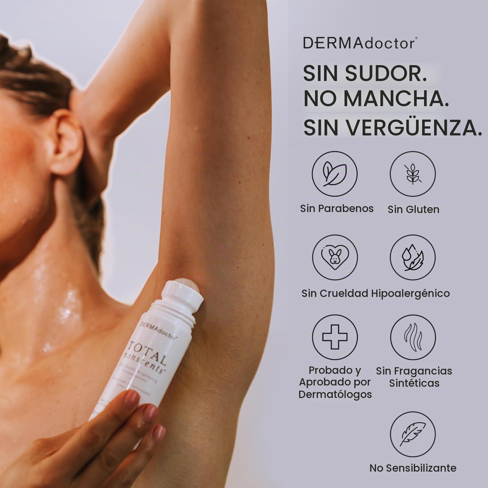 DERMAdoctor Total Nonscents Ultra Gentle Brightening Antitranspirante, 90 ml | 90 Ml