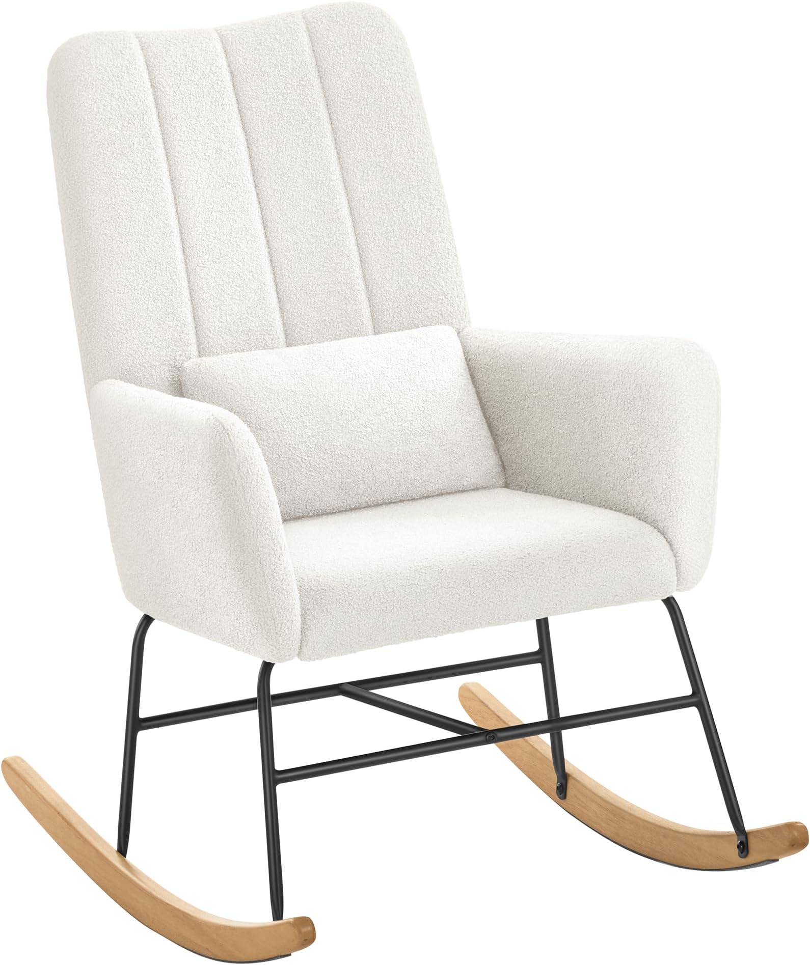 Gepolsterter Schaukelstuhl Mit Verstellbarer Liegeposition - Blau Mit Armlehnen