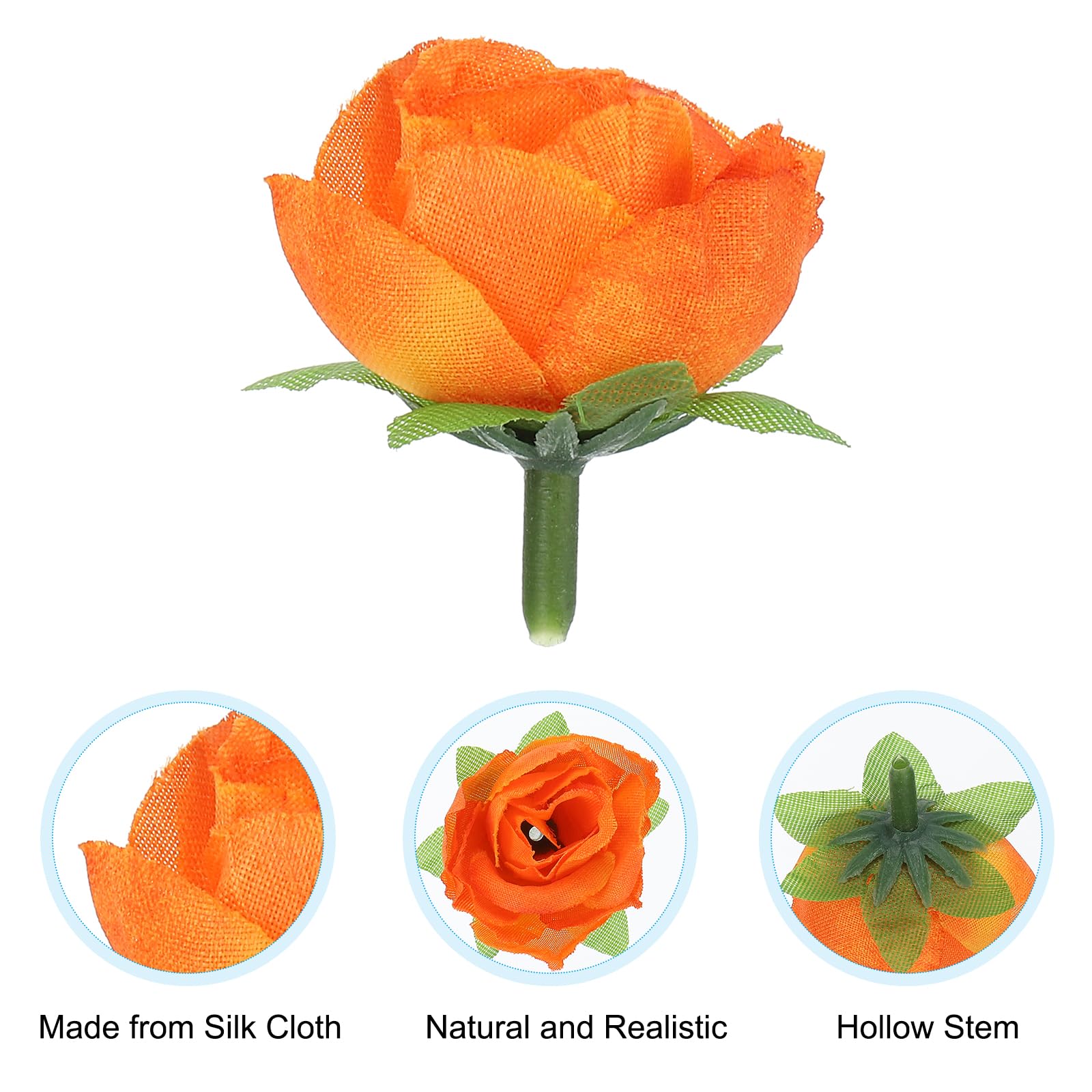 PATIKIL Mini Rose Artificial Flowers Bulk 1.2 Inch - Image 3