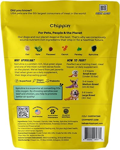 Miniatura 9 de Suplemento saludable de espirulina a base de plantas y golosinas para perros (5 onzas, 2 unidades)  Deja de comer hierba  Proteína vegana