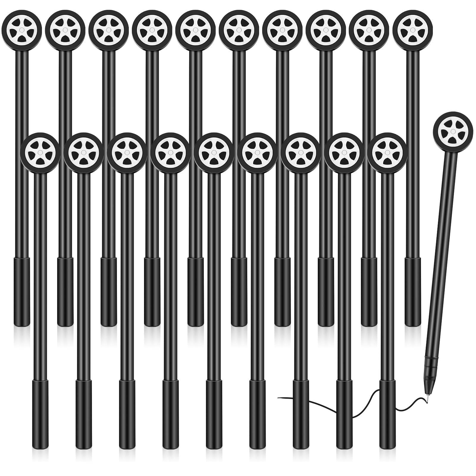 25 Pieces Cool Pens Funny Tire Pens for Kids Novelty Pens Wheel Pens Racing Car Pens for Kids Boys Party Favors