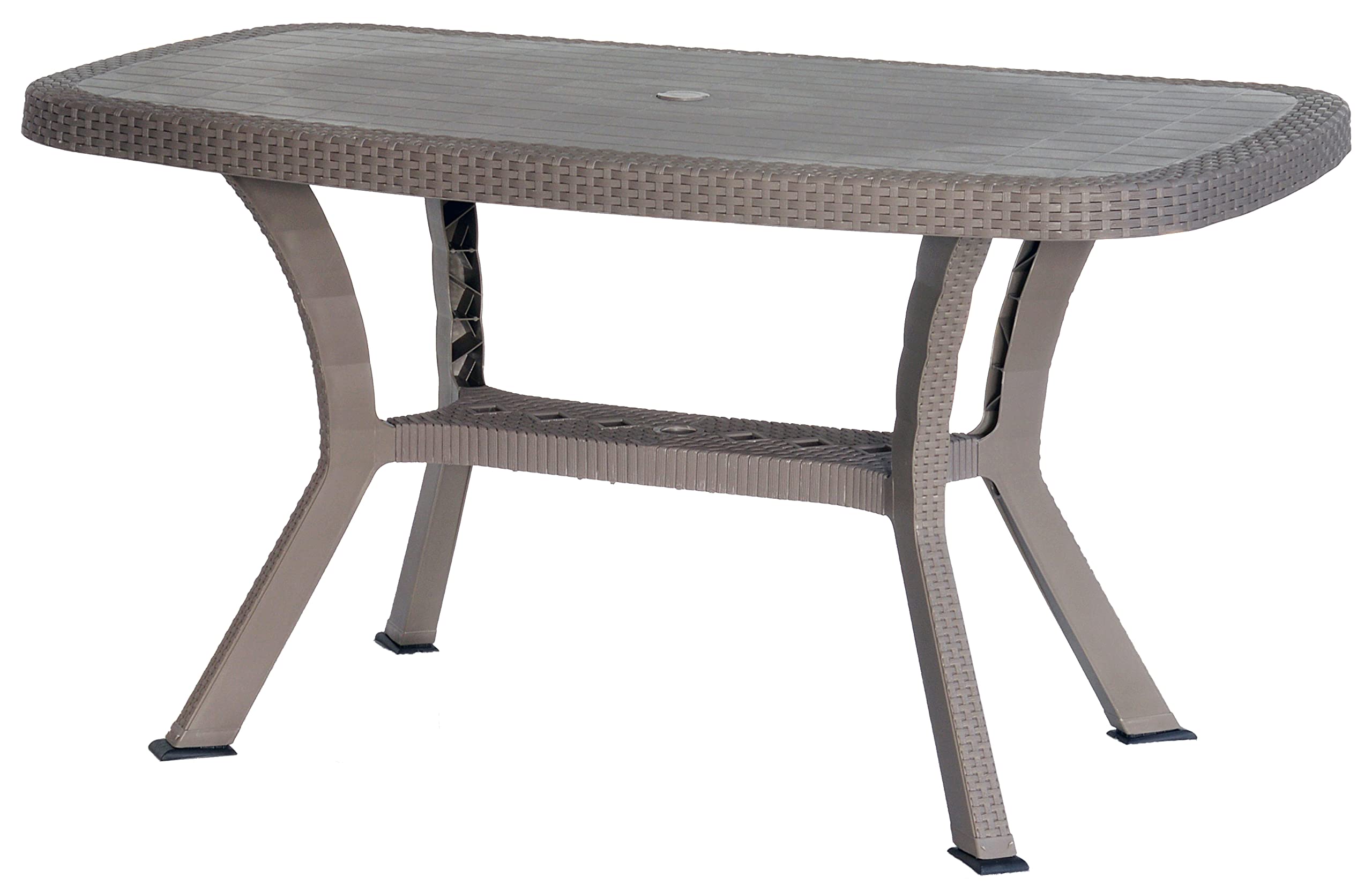 TAVOLO RESINA OTELLO 136X82 TORTORA ARREDO ESTERNO