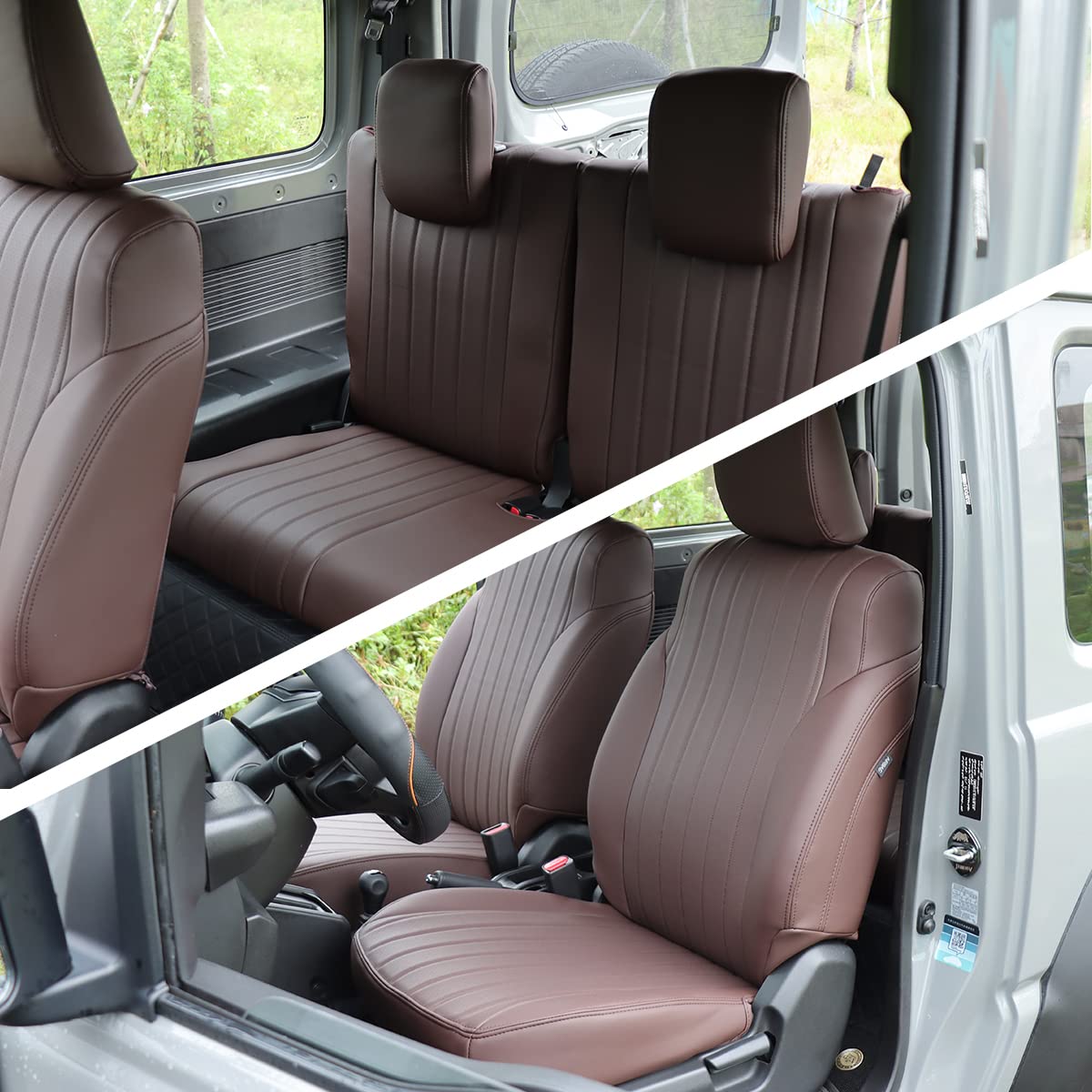 Amazon | シートカバー レザー 新型ジムニー用 JB64W JB74W 専用 