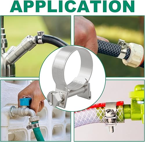 Miniatura 20 de Abrazadera de línea de combustible de acero inoxidable 304, 20 piezas ajustables de 19/32"-11/16" de diámetro (15-17mm), mini abrazaderas