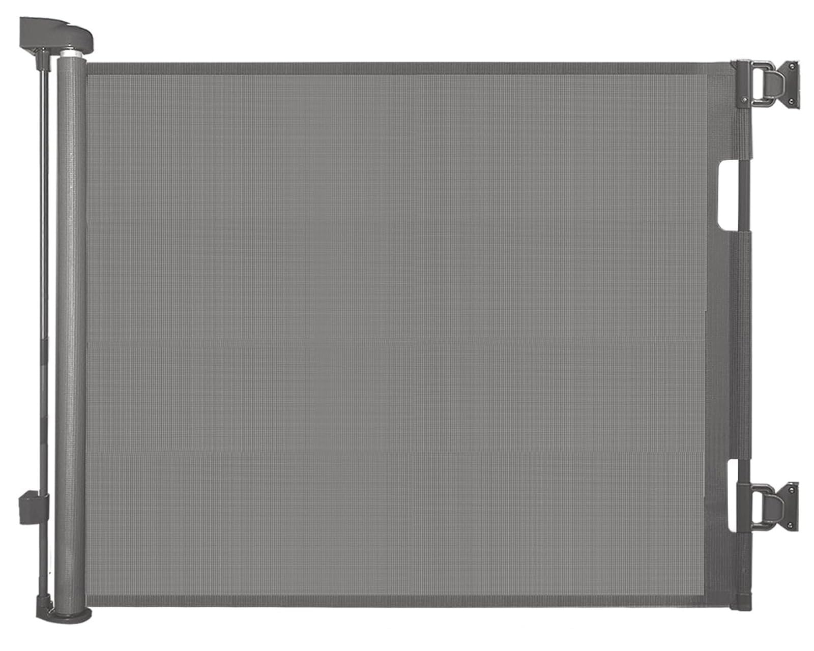 Barrera de seguridad ajustable para escaleras y puertas, color gris, se adapta a 350 cm, a prueba de niños y mascotas, fácil de instalar, color blanco