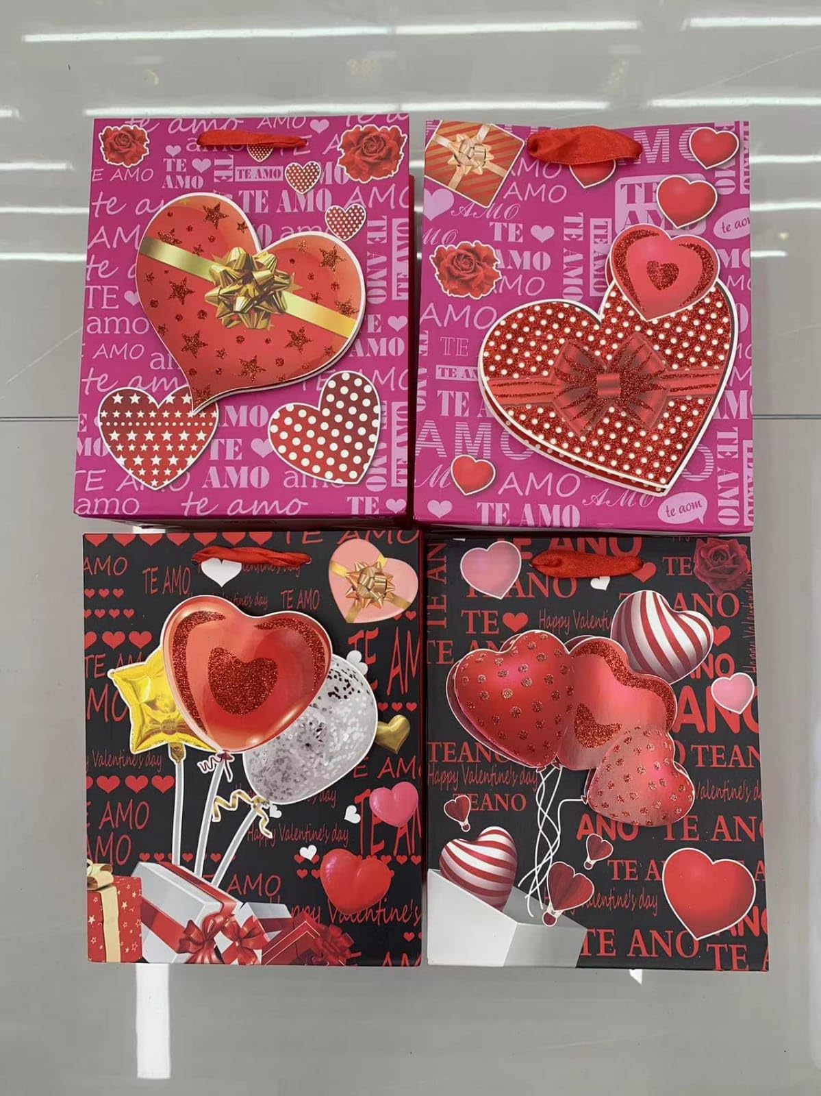 KRESHU Valentine’s Day Especial Gift Wrapping Bags 3D Printed Design Best Attractive Packing Gifting People with Rich Taste on Collage/School/Anniversary/Birthday Parties and Wedding (Set of 4) (B0CJ72MS8Q) Amazon Price History, Amazon Price Tracker