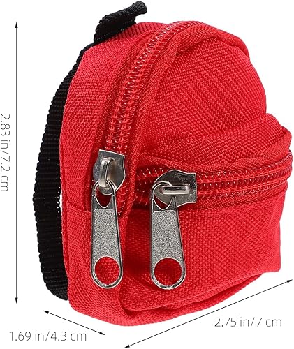 Miniatura 5 de NUOBESTY 3 unids Mini Mochila de Muñeca Mini Casa Mochila Cremallera Bolsas Escolares Accesorios Muñeca Miniaturas Bolsas Escolares Juguetes