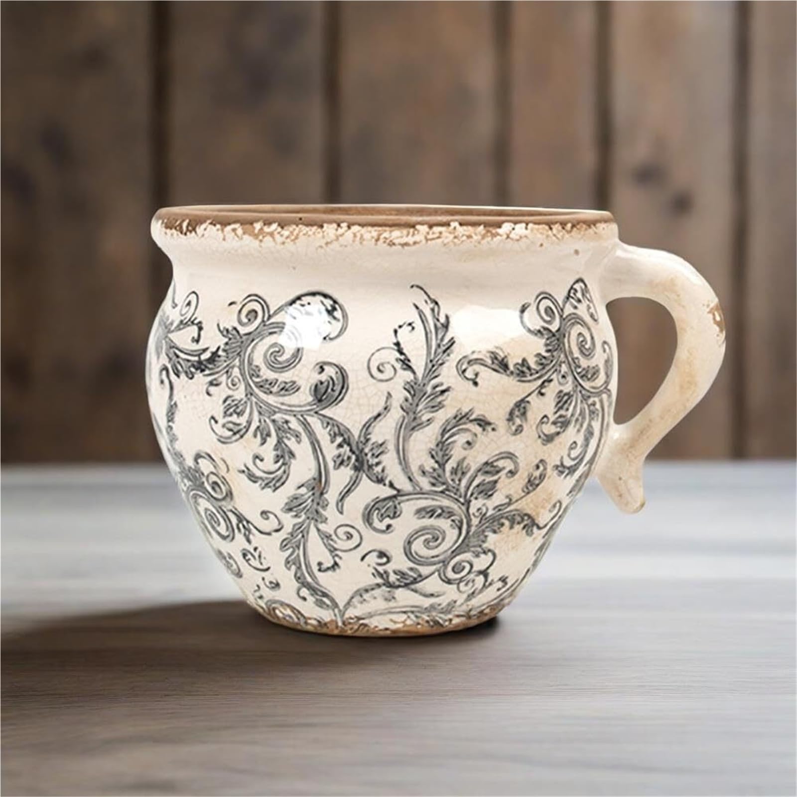 Vase craquelé en céramique haut de gamme au design d'antan