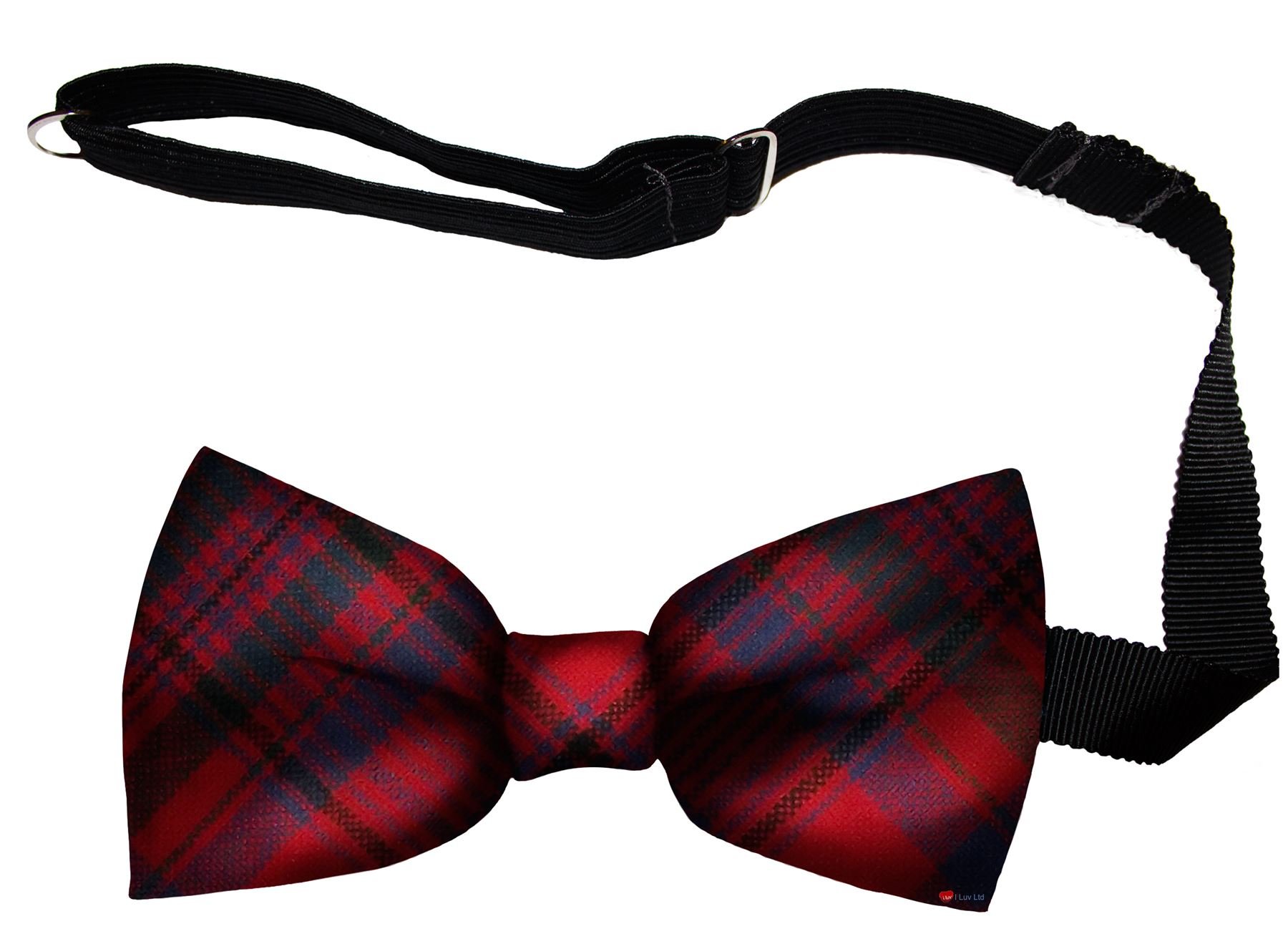I LUV LTD Mens Bow Tie Soft Wool Woven And Made in Scotland in Murray of Tullibardine Modern Tartan Adjustable Strap for Easy Fastening