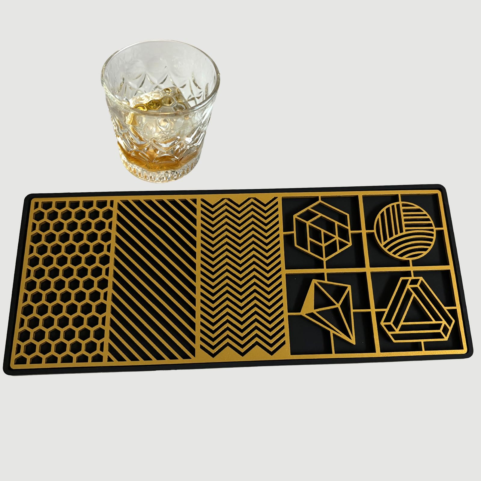 Clear Ice Cube Stamp Tray - Quick & Easy Ice Stamps for Stylish Cocktail & Bourbon Creations - Ice Mold Ice Cube Stamp for cocktails - Bartender Accessories - (Patterns)