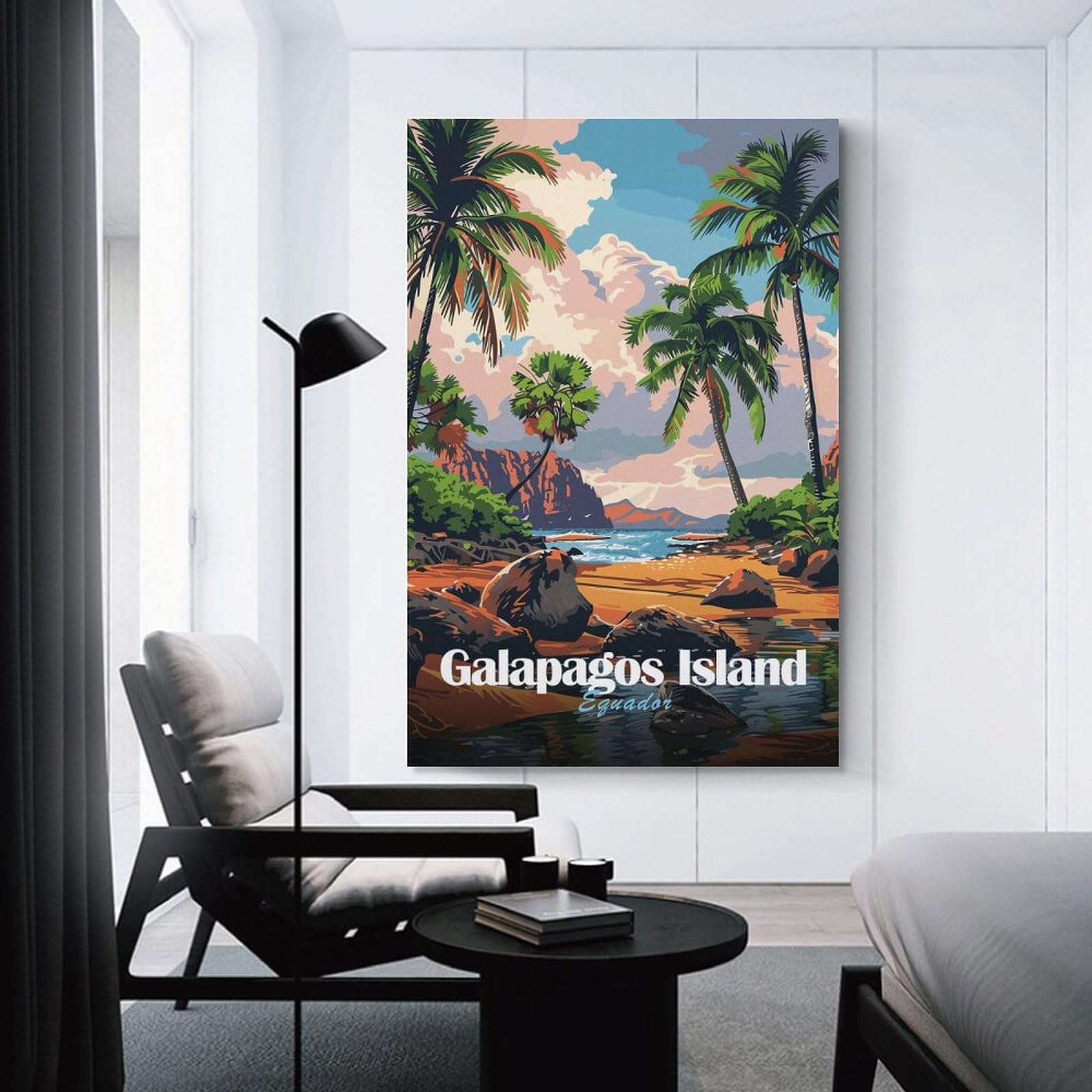 Junmoney Canvas Wall Decor Galapagos Island, Ecuador Travel, 24x36inch(60x90cm), for Lounge Decor, Bedroom Walls Or Flats, Eye Catching Artwork for Blank Walls