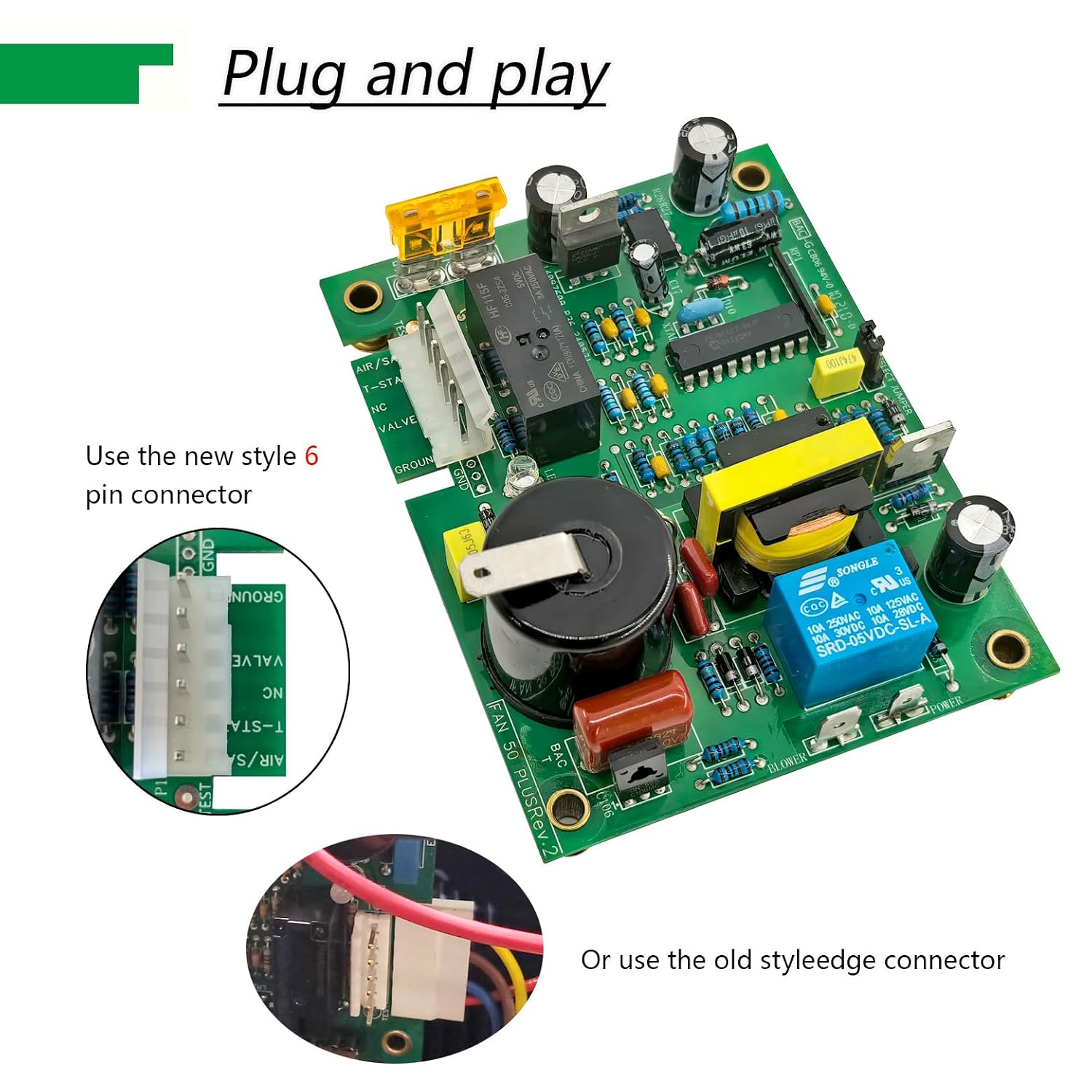 FAN50 Plus Pins Circuit Boards Replacement for 31501 Kit with 33488 37875
