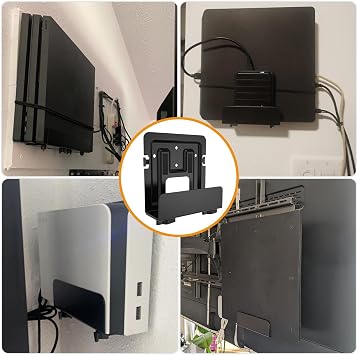 Cable Box Mount, Modem Mount, Adjustable Cable Box Wall Mount Bracket for Small and Wide Devices, Compatible with Media Players, Cable Boxes, Modems, DVD Players