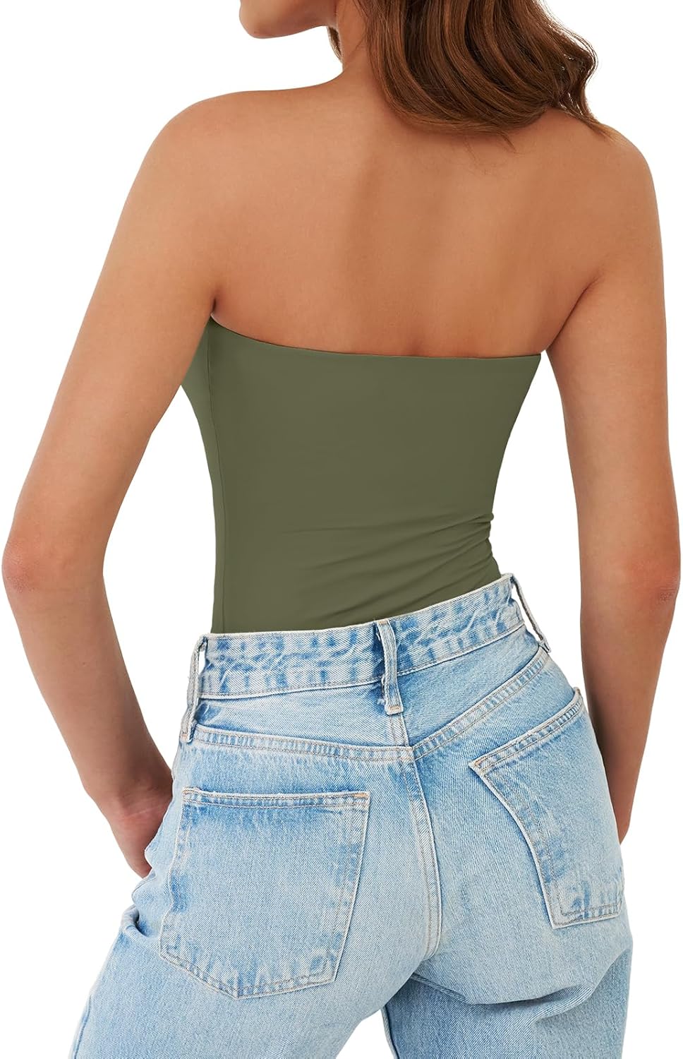 Women Tube Top Sexy Y2K Going Out Double Lined Strapless Basic Tank Top 2026 - Image 4