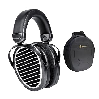 HIFIMAN Edition XS Über-Ohr Planar Magnetische Kopfhörer + Reiseetui für Kopfhörer-Combo, Schwarz - Amazon product rated Grade A
