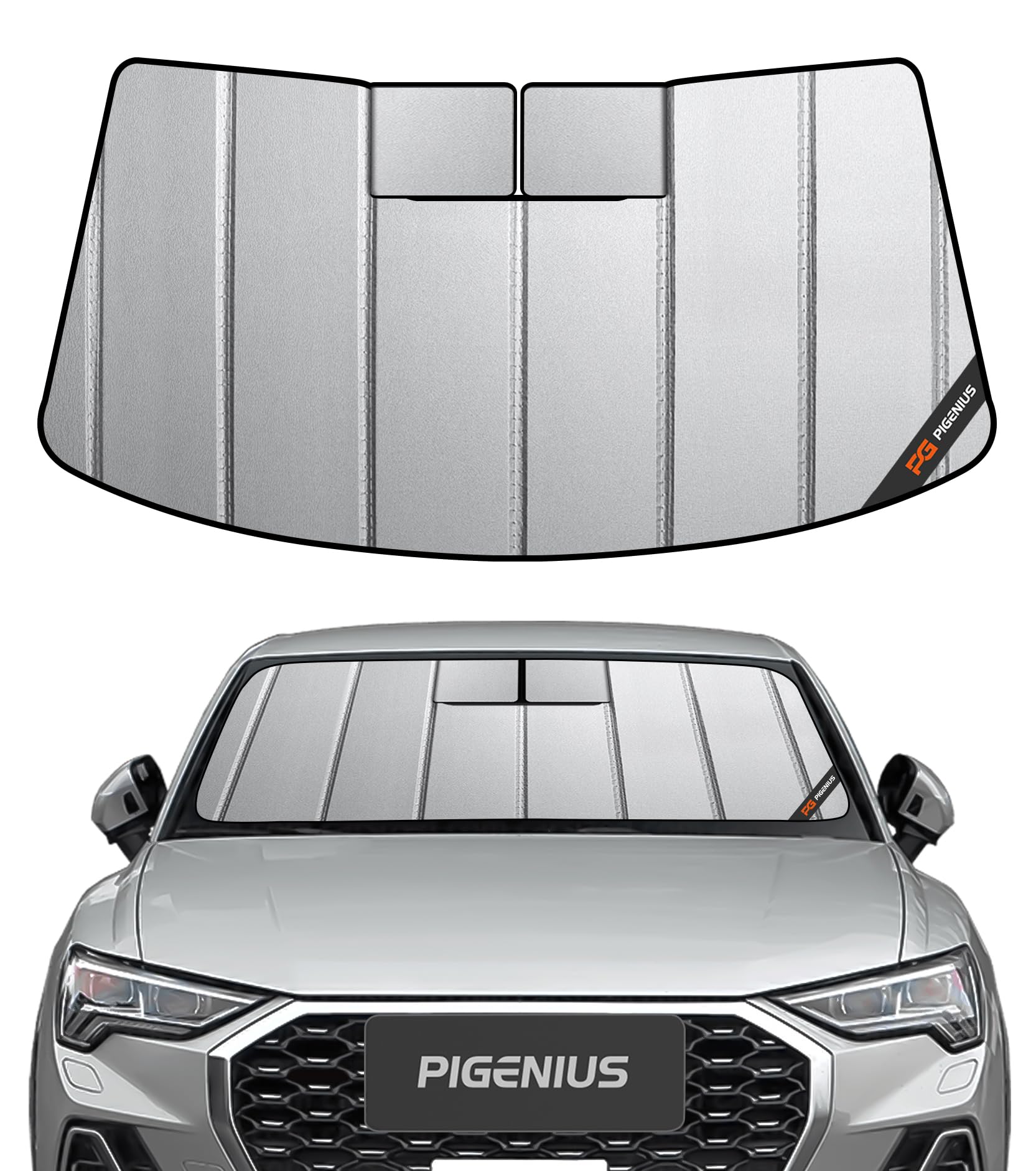 Windshield Sunshade for Audi Q3/Q3 Quattro 2015-2018 Front Window Sun Shade - Safeguard Upgraded