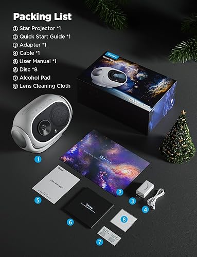 Miniatura 8 de Govee Proyector de estrellas, luz de estrella con 8 discos reemplazables, 38 modos de escena, altavoz Bluetooth y 21 ruidos blancos, proyector