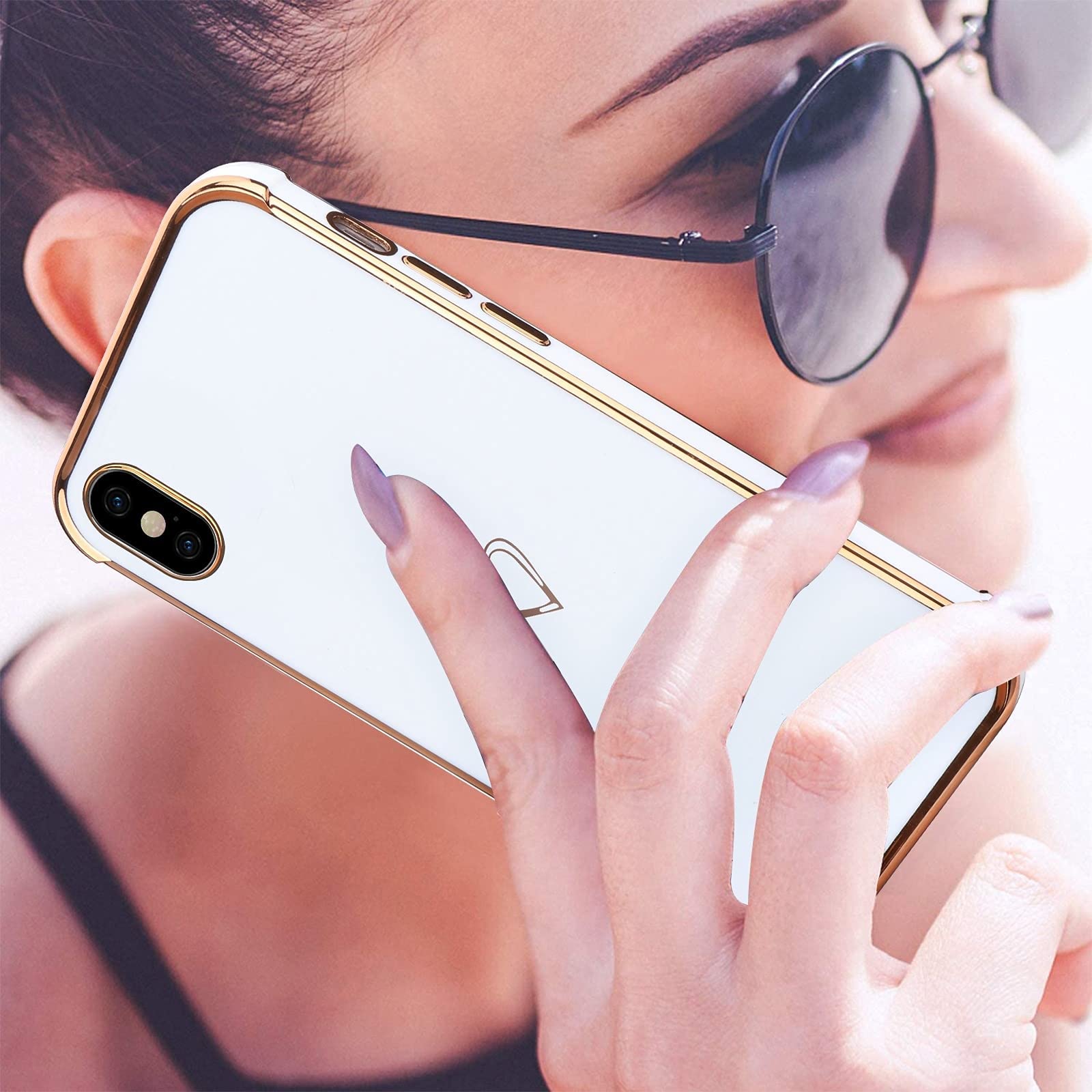 Micoden Handyhülle Für IPhone 15 – Niedliches Graffiti-Liebesherz-Design, Weiches Silikon, Stoßfest, Kamerageschützt, Grau