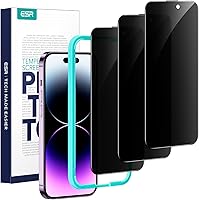 Vista 26 de ESR Paquete de 3 protectores de pantalla para iPhone 12 Pro Max, vidrio templado de dureza 9H, resistente a los arañazos con marco de fácil