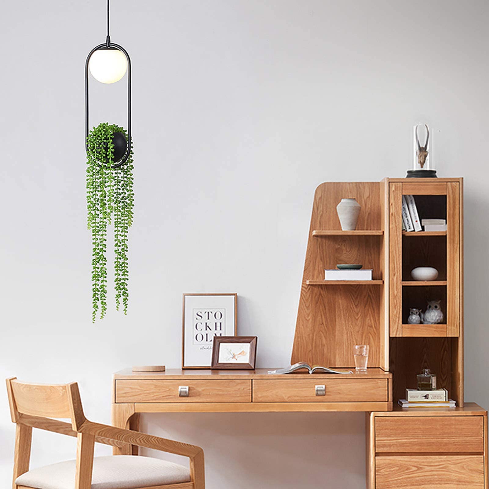 lampy wiszące, 1 Lekka metalowa lampa wisząca dekoracyjna sufitowa kompatybilna z restauracją, domową sypialnią, nowoczesny żyrandol LED - czarny 10 x 40 cm, żyrandole