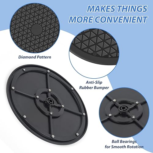 Miniatura 3 de Soporte giratorio de alta resistencia de 10 pulgadas con rodamientos de bolas de acero  Lazy Susan tocadiscos para monitores de pantalla plana,