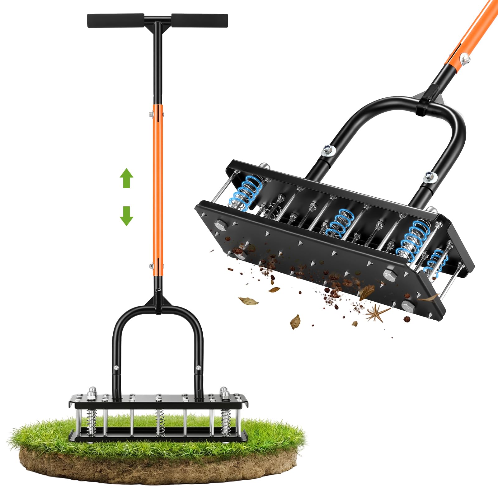 Photo 1 of YIYOUPENG Manual Lawn Aerator with 21 Tines