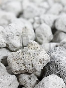 SOSC Natural Volcanic White Lava Stone, Decorative Pumice Stone, 2-4 cm, 5 Liters, Drain Regulator, Plant Soil Moisturizer