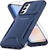 Asuwish Phone Case for Samsung Galaxy A05sA05 with Tempered Glass Screen Protector and Slide Camera Cover Slim Rugged Hybrid Shockproof Protective Cell Accessories Ao5s Ao5 A 05s 05 Women Men Blue