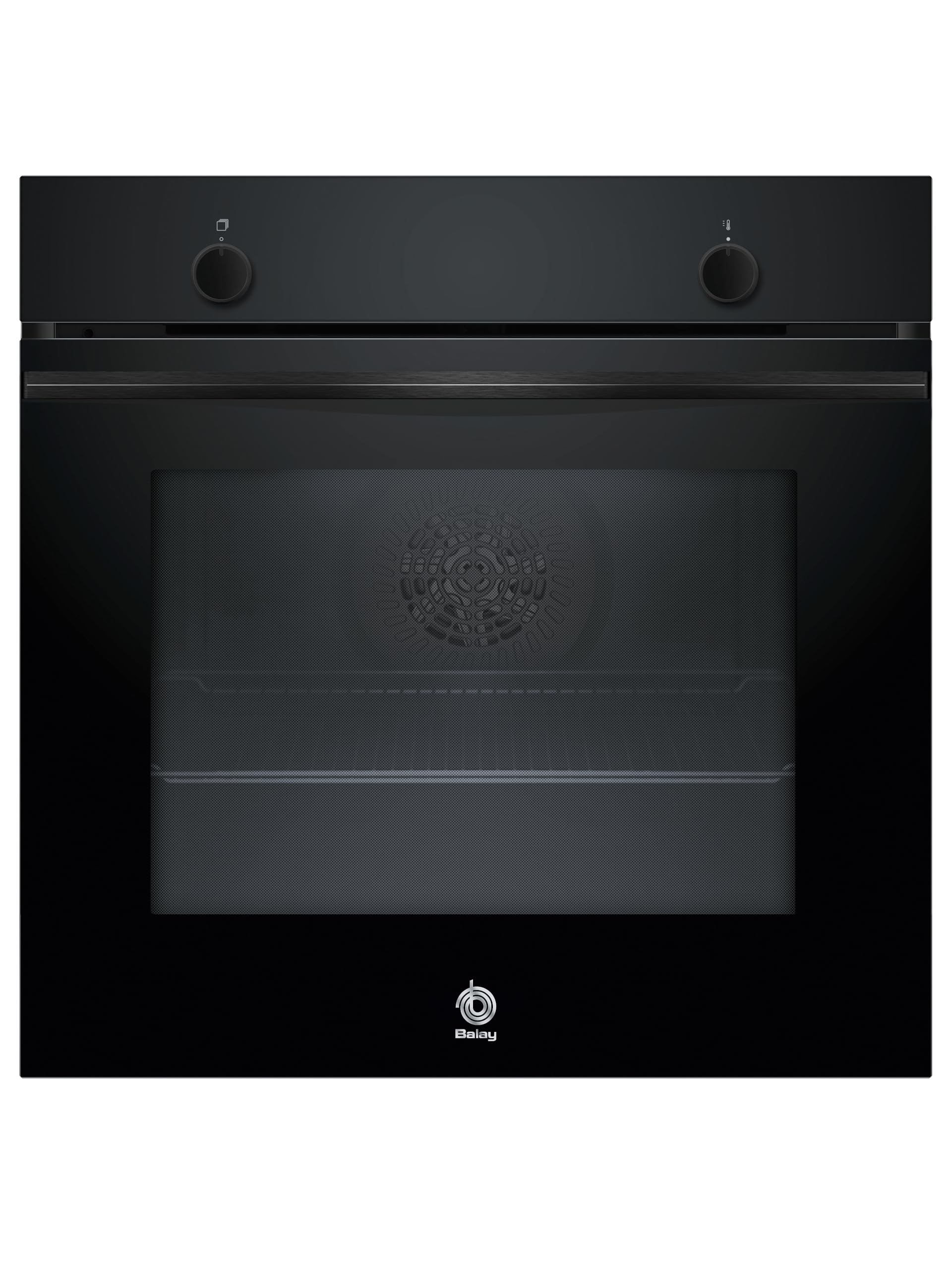 Balay - Horno multifunción, 60 cm, Aqualisis, Control Comfort, Raíles 1 nivel, Cristal Negro, 3HB5131N3