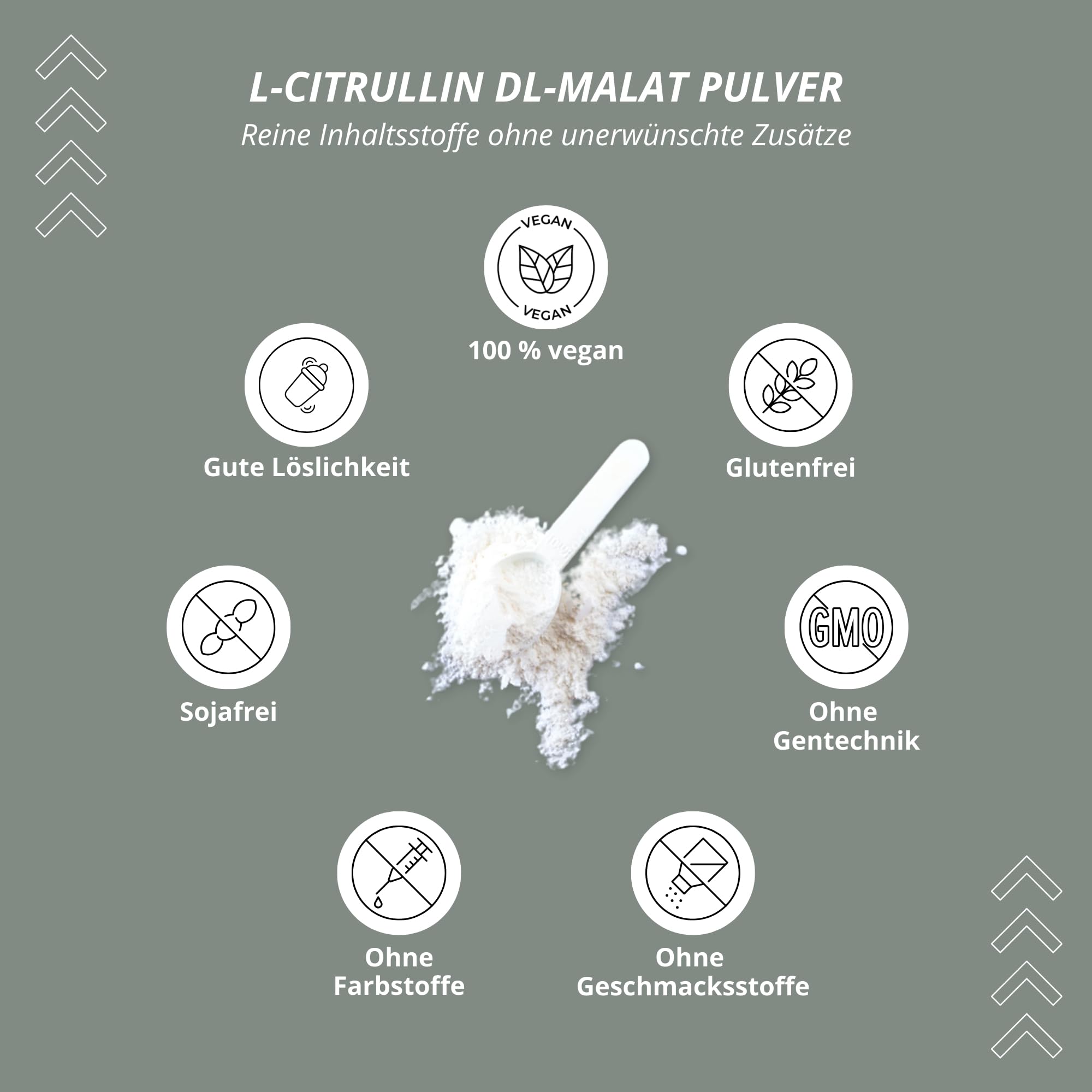 Nutri + L-Citrullin Malat Pulver 1 kg - hochdosiert vegan + rein - L-Citrulline Malate DL 2:1 1000 g - Premiumqualität aus pflanzlicher Fermentation