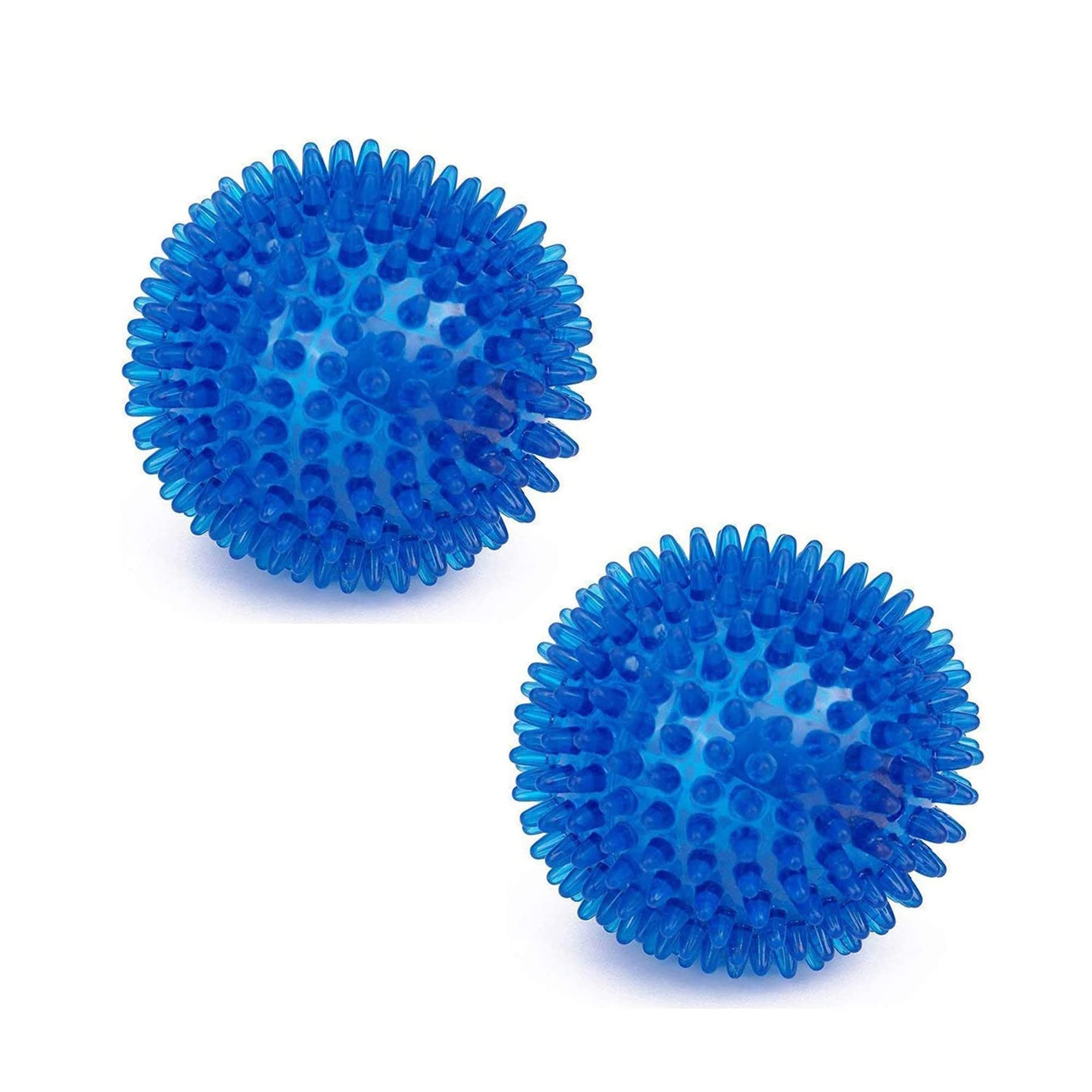 EEToys TPR Bouncy Floating Teeth Cleaning Spiky Ball Squeaky Toy for Dogs 2 Pcs