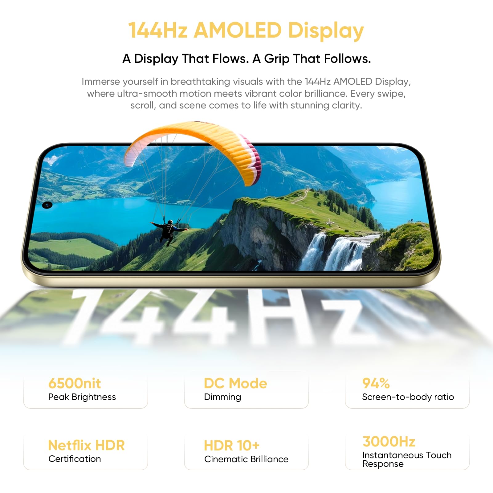 realme 16 Pro 5G Smartphone 8GB + 512GB, 200MP LumaColor Fotocamera + 50MP, Telefono Cellulare con Processore Dimensity 7300 MAX, Batteria 6500mAh e Ricarica da 45W, Cellulari da 6,78" 144Hz, Grigio